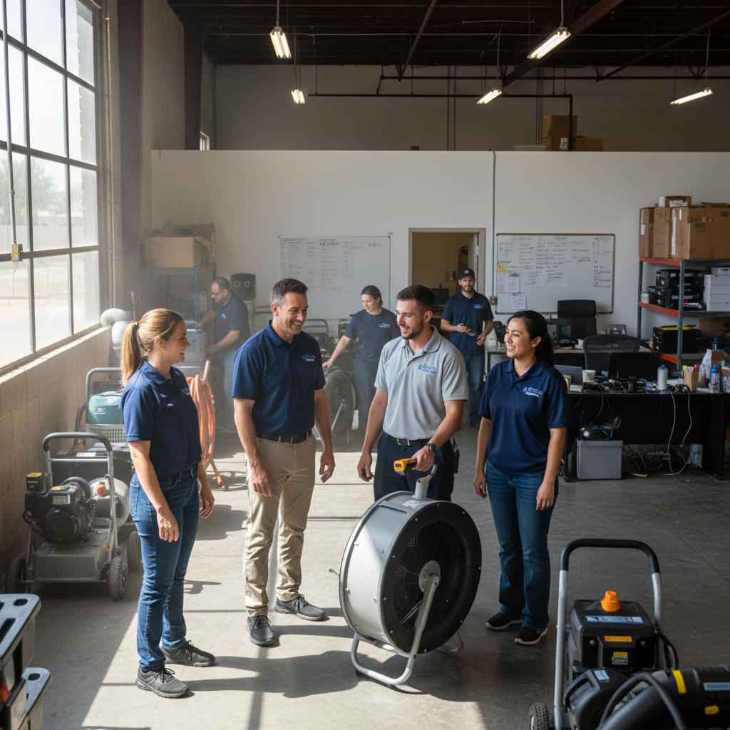 The Gilbert Water Damage Restoration team at work in Gilbert